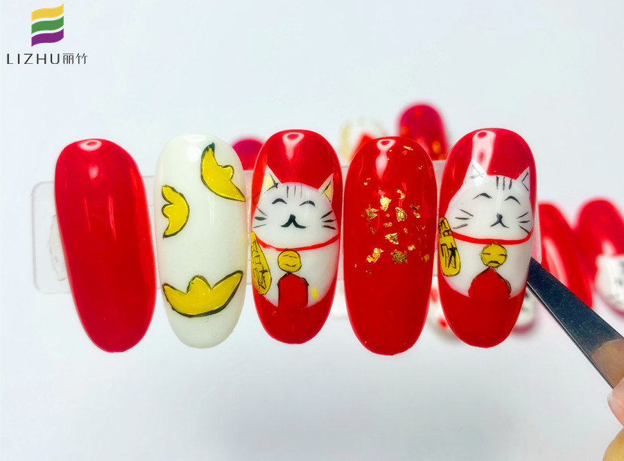 新年美甲，南寧專業(yè)美甲學(xué)校作品