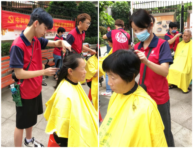 南寧小區(qū)公益美發(fā)，南寧美容美發(fā)學(xué)校進行時