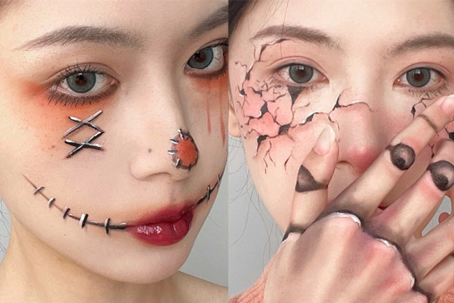 萬(wàn)圣節(jié)可愛(ài)妝容，廣西創(chuàng)意妝容造型