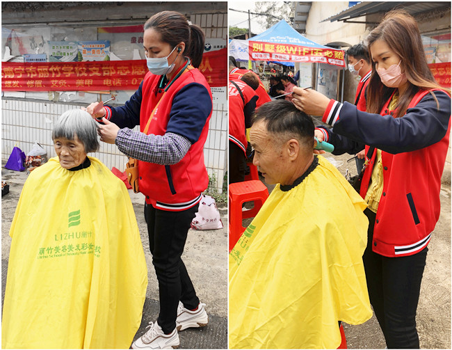 不懼寒冷！南寧美發(fā)職業(yè)技術學校志愿者進行外出實踐
