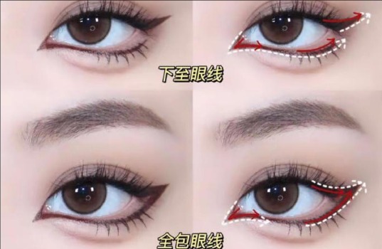 不同部位貓眼眼線教程，南寧化妝技術(shù)專業(yè)學(xué)校分享