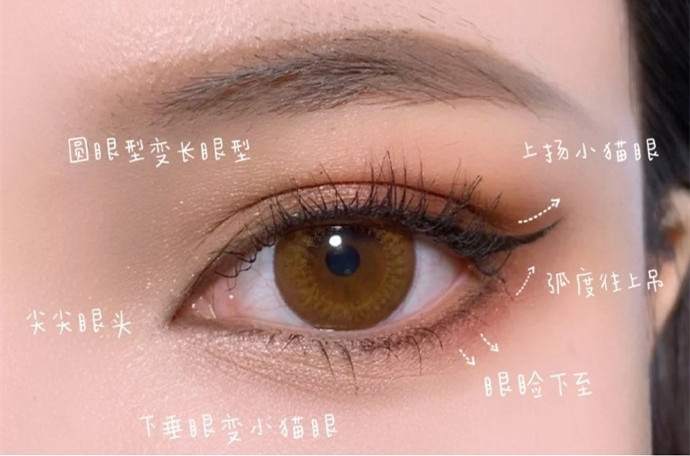 學院風證件照眼妝教程，南寧化妝培訓眼妝