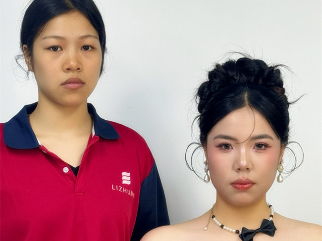 千金禮服造型，廣西美妝彩妝訓(xùn)練學(xué)員畢業(yè)作品
