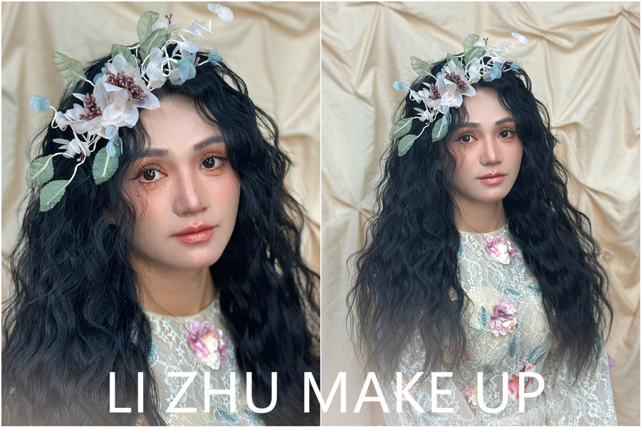 法式復(fù)古寫(xiě)真，廣西化妝實(shí)操作品