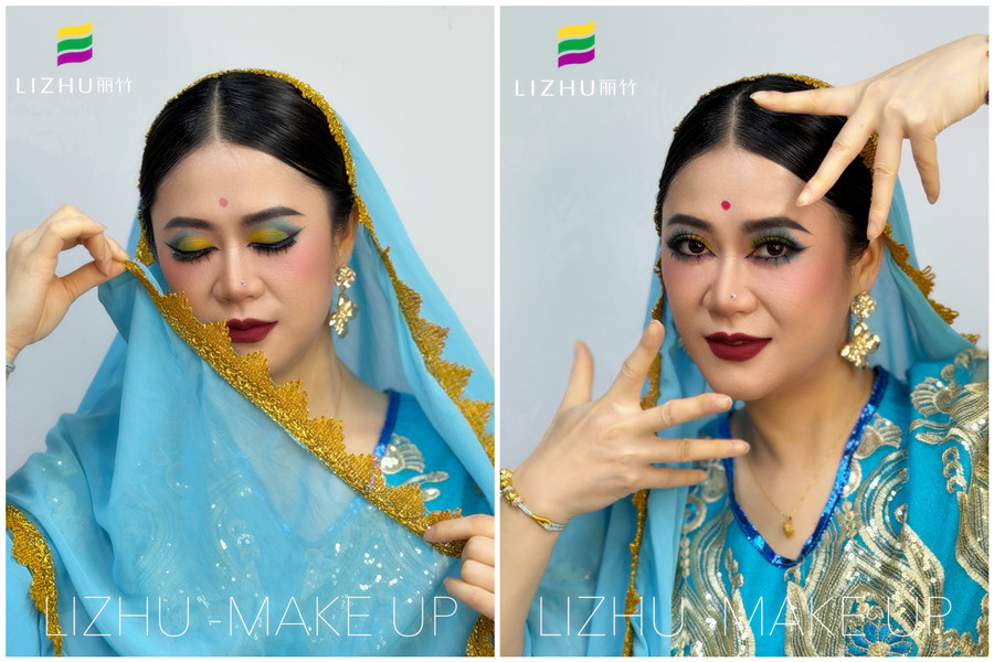 異域風(fēng)情印度妝，南寧彩妝形象造型學(xué)校作品